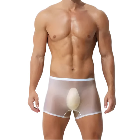 a sex man in white Men’s Ultra Sheer Big Bulge Boxers - pridevoyageshop.com - gay men’s thongs, boxers, briefs and jockstraps