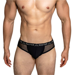 a sexy gay man in black DM Men’s Master Mesh Jockstrap - pridevoyageshop.com - gay men’s thongs, boxers, briefs and jockstraps
