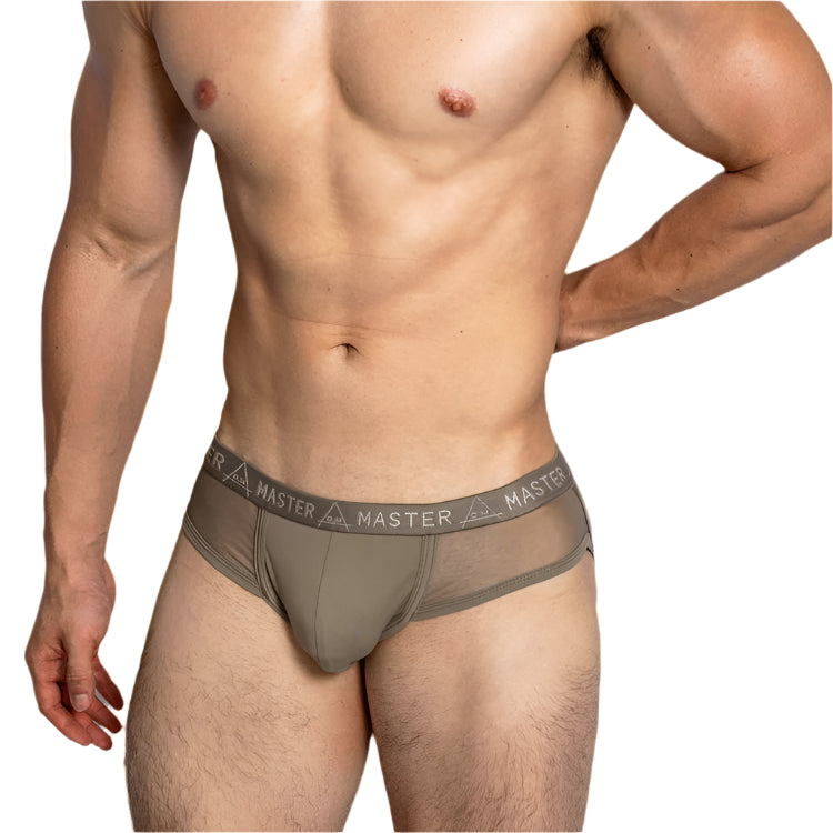 a sexy gay man in khaki DM Men’s Master Mesh Jockstrap - pridevoyageshop.com - gay men’s thongs, boxers, briefs and jockstraps