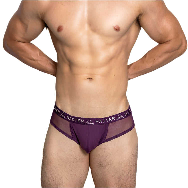 a sexy gay man in purple DM Men’s Master Mesh Jockstrap - pridevoyageshop.com - gay men’s thongs, boxers, briefs and jockstraps