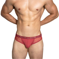 a sexy gay man in red DM Men’s Master Mesh Jockstrap - pridevoyageshop.com - gay men’s thongs, boxers, briefs and jockstraps