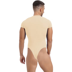 a sexy man in Beige Afters Bodysuit - pridevoyageshop.com - gay men's lingerie, bodywear, fetish wear