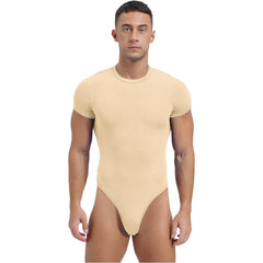 a sexy man in Beige Afters Bodysuit - pridevoyageshop.com - gay men's lingerie, bodywear, fetish wear