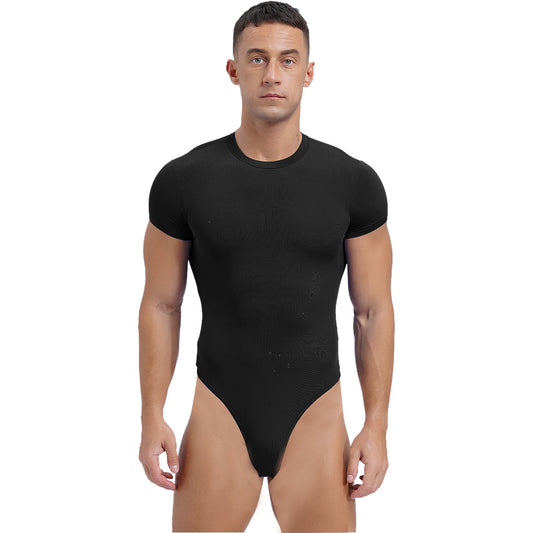 a sexy man in Black Afters Bodysuit - pridevoyageshop.com - gay men's lingerie, bodywear, fetish wear