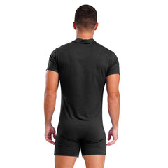 a sexy man in Black Handler Singlet - pridevoyageshop.com - gay men's lingerie, bodywear, fetish wear