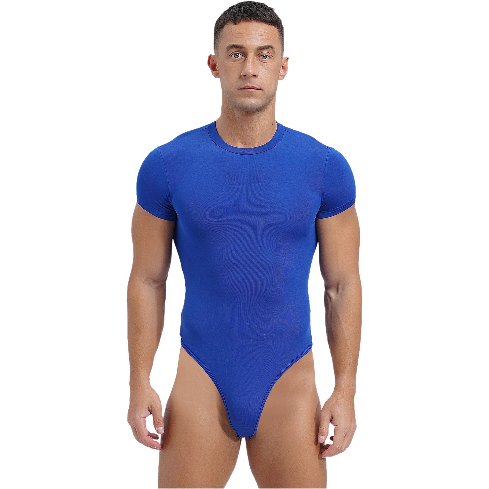 a sexy man in Blue Afters Bodysuit - pridevoyageshop.com - gay men's lingerie, bodywear, fetish wear