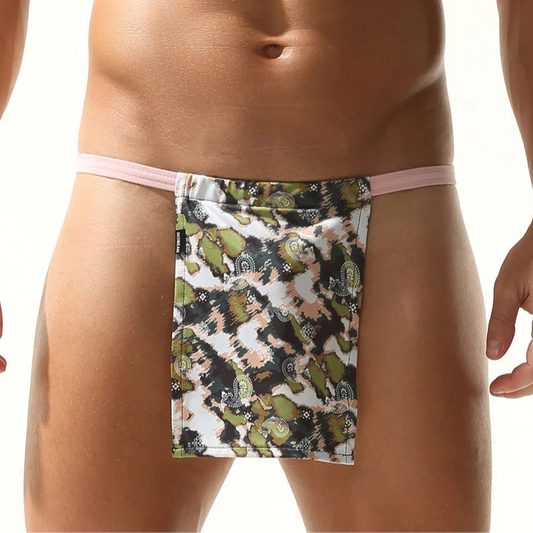 a sexy man in Camouflage Men’s Peek-a-Bulge Apron Mini Briefs - pridevoyageshop.com - gay men’s thongs, boxers, briefs and jockstraps