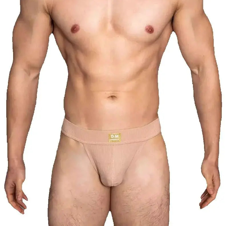 a sexy man in Champagne DM Men’s Ribbed Bulge-Lift Brief - pridevoyageshop.com - gay men’s thongs, boxers, briefs and jockstraps