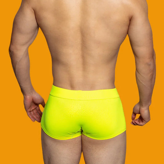 a sexy man in Fluorescent Green Fruity Boy Boxers - pridevoyageshop.com - gay men’s thongs, boxers, briefs and jockstraps