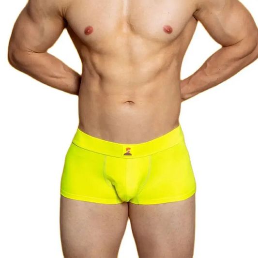 a sexy man in Fluorescent Green Fruity Boy Boxers - pridevoyageshop.com - gay men’s thongs, boxers, briefs and jockstraps