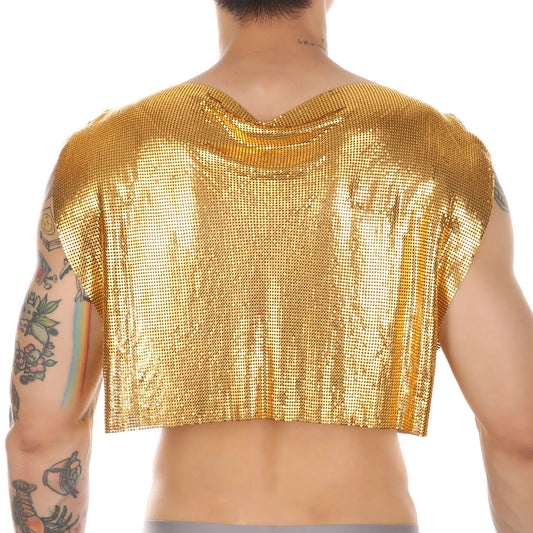 a sexy man in Golden Industry Baby Shine Crop - pridevoyageshop.com - gay men's fashion, clubwear, party outfit