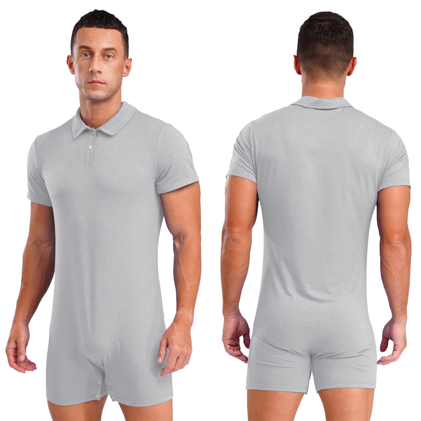 a sexy man in Gray Handler Singlet - pridevoyageshop.com - gay men's lingerie, bodywear, fetish wear