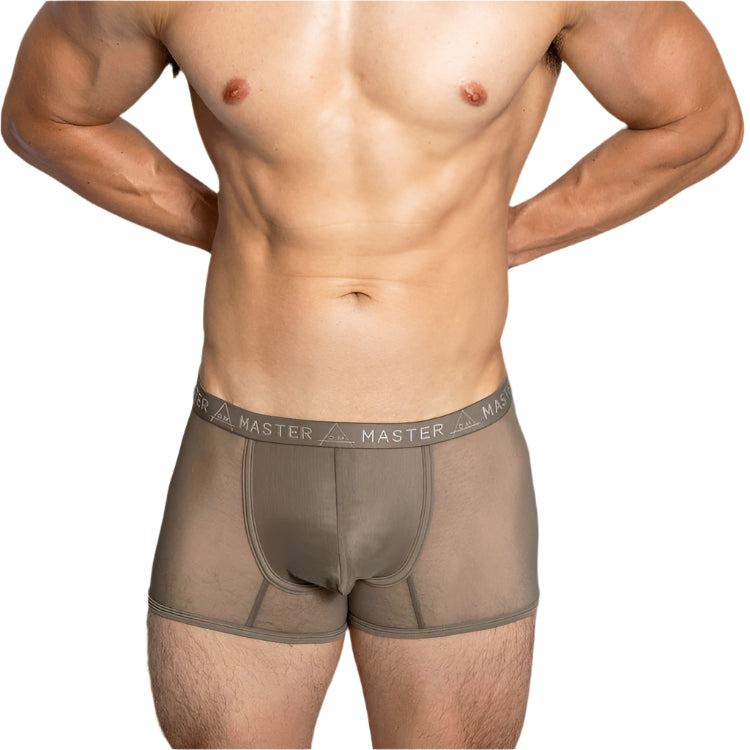 a sexy man in Khaki DM Peepshow Master Boxer Briefs - pridevoyageshop.com - gay men’s thongs, boxers, briefs and jockstraps