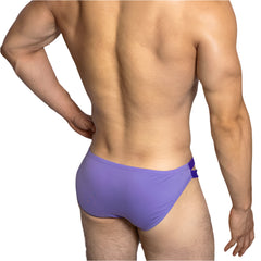 a sexy man in Lavender DM Men’s “Sex Boy” Side-Strap Brief - pridevoyageshop.com - gay men’s thongs, boxers, briefs and jockstraps