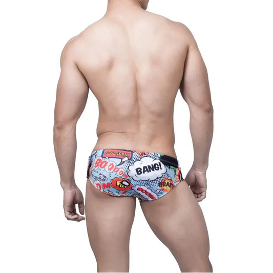 a sexy man in Men’s Bang Me Swim Briefs - pridevoyageshop.com - gay men’s sexy swim briefs, trunks, board shorts, and bikinis