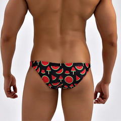 a sexy man in Men’s Juicy Summer Mini Swim Briefs - pridevoyageshop.com - gay men’s sexy swim briefs, trunks, board shorts, and bikinis