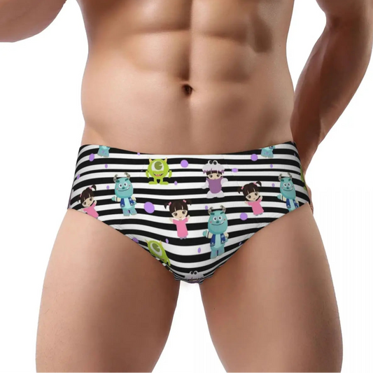 a sexy man in Men’s Monster Mischief Low Rise Swim Briefs - pridevoyageshop.com - gay men’s sexy swim briefs, trunks, board shorts, and bikinis