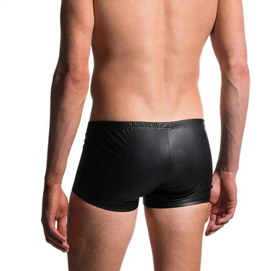 a sexy man in Men’s “Snap & Slide” PU Leather Boxers - pridevoyageshop.com - gay men’s thongs, boxers, briefs and jockstraps