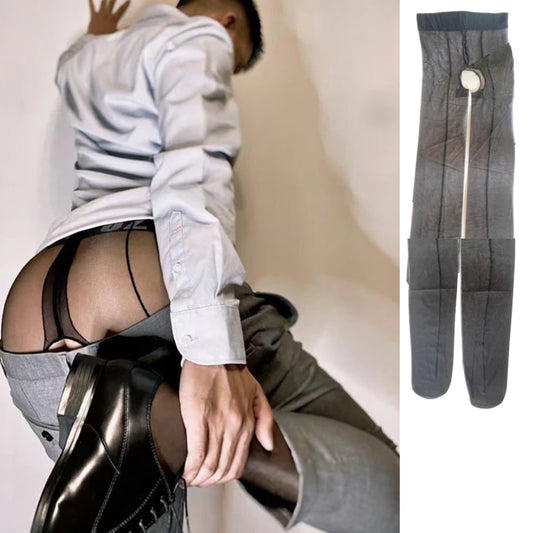 a sexy man in Midnight Snare The Office Gossip Mens Tights – pridevoyageshopcom – gay mens clubwear mesh tanks crop tops fashion tops partywear activewear
