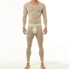 a sexy man in Nude Runway Nude-Illusion Mesh Set - pridevoyageshop.com - gay men's fashion, clubwear, party outfit