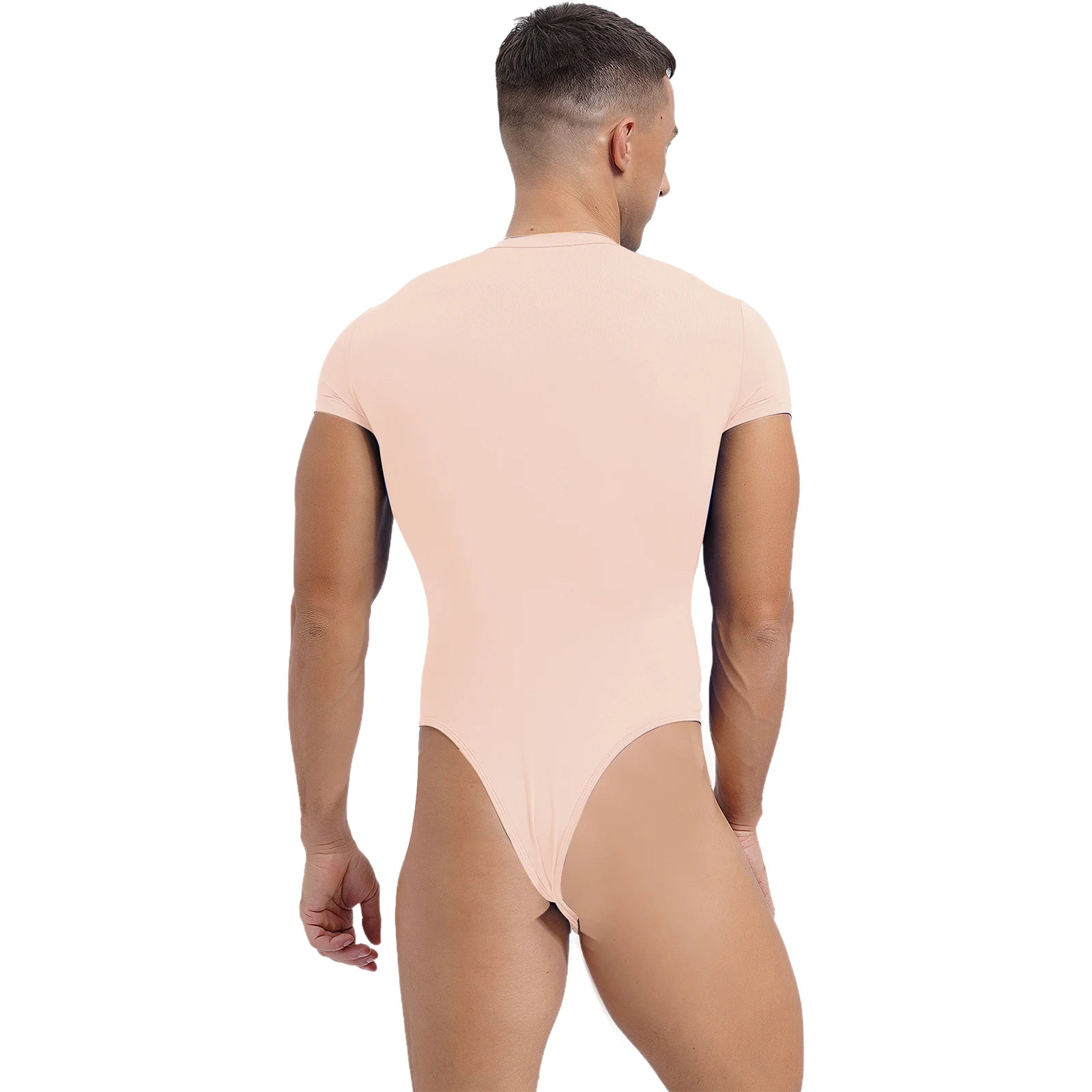 a sexy man in Pink Afters Bodysuit - pridevoyageshop.com - gay men's lingerie, bodywear, fetish wear