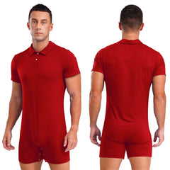 a sexy man in Red Handler Singlet - pridevoyageshop.com - gay men's lingerie, bodywear, fetish wear