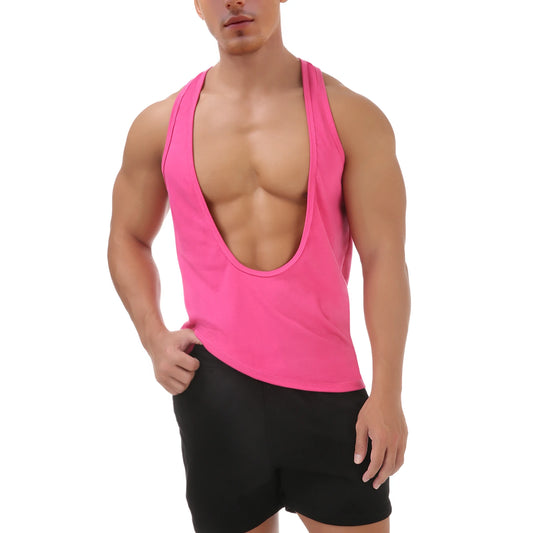 a sexy man in Roes red Discipline Plunge Tank - pridevoyageshop.com - gay men's fashion, clubwear, party outfit