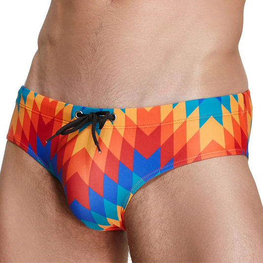 a sexy man in SEOBEAN Men’s Blaze & Daze Swim Briefs - pridevoyageshop.com - gay men’s sexy swim briefs, trunks, board shorts, and bikinis