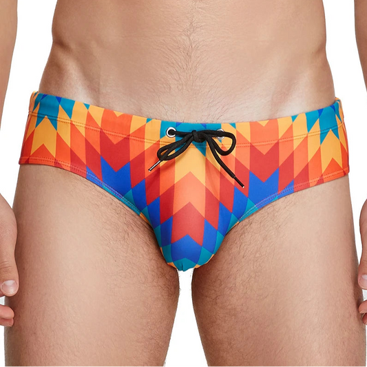a sexy man in SEOBEAN Men’s Blaze & Daze Swim Briefs - pridevoyageshop.com - gay men’s sexy swim briefs, trunks, board shorts, and bikinis