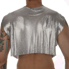 a sexy man in Silvery Industry Baby Shine Crop - pridevoyageshop.com - gay men's fashion, clubwear, party outfit
