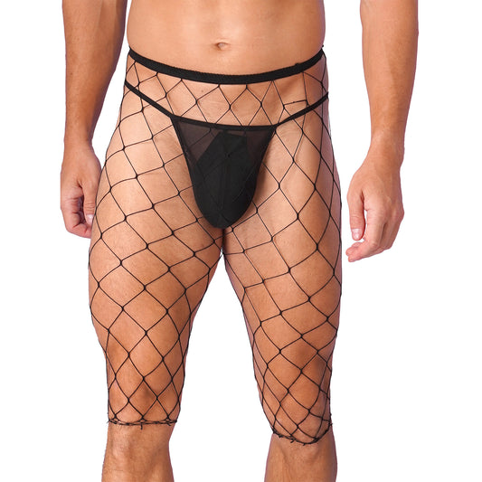 a sexy man in big mesh Signal Boost Capri Nets - pridevoyageshop.com - gay men’s harness, lingerie and fetish wear