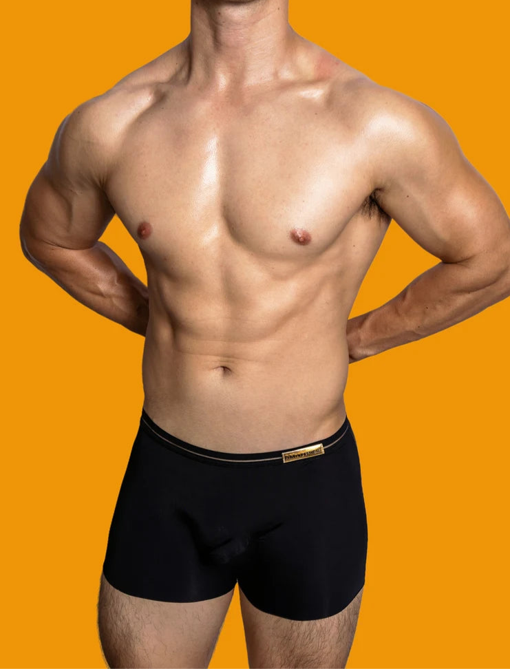 a sexy man in black DM Breathless Super Thin Boxer Briefs - pridevoyageshop.com - gay men’s thongs, boxers, briefs and jockstraps