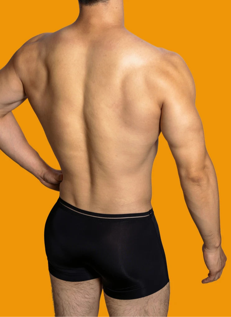 a sexy man in black DM Breathless Super Thin Boxer Briefs - pridevoyageshop.com - gay men’s thongs, boxers, briefs and jockstraps