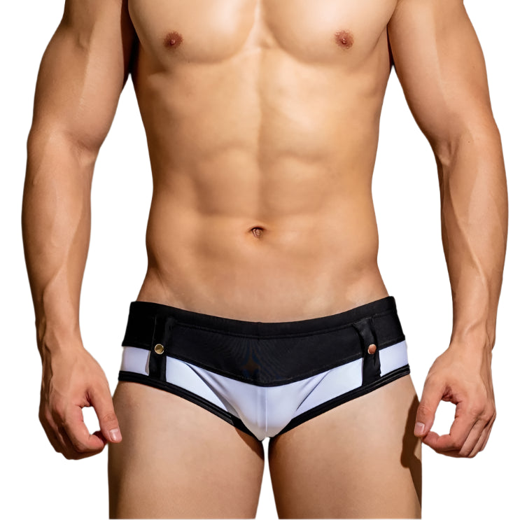 a sexy man in black DM Men’s Side Hustle Swim Briefs - pridevoyageshop.com - gay men’s thongs, boxers, briefs and jockstraps