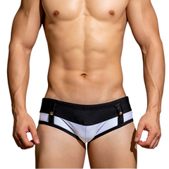 a sexy man in black DM Men’s Side Hustle Swim Briefs - pridevoyageshop.com - gay men’s thongs, boxers, briefs and jockstraps