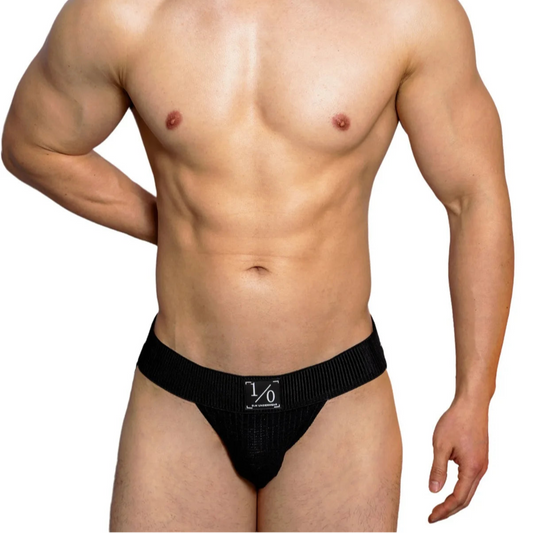 a sexy man in black DM Men’s Sport Boy Jockstrap - pridevoyageshop.com - gay men’s thongs, boxers, briefs and jockstraps