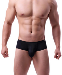 a sexy man in black Juicy Package Boxer BriefsJuicy Package Boxer Briefs - pridevoyageshop.com - gay men’s thongs, boxers, briefs and jockstraps
