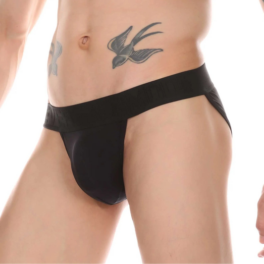 a sexy man in black Men's Backdoor Open Butt Briefs - pridevoyageshop.com - gay men’s thongs, boxers, briefs and jockstraps