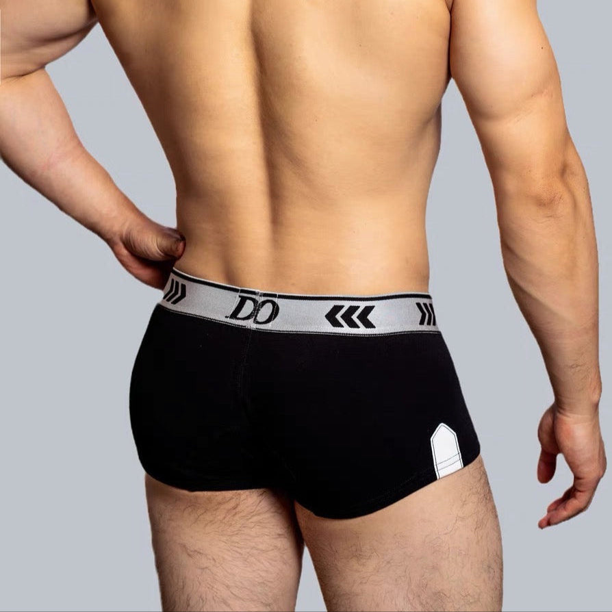 a sexy man in black Men’s D.M’Hero Pouch Show Boxer Brief - pridevoyageshop.com - gay men’s thongs, boxers, briefs and jockstraps