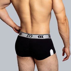 a sexy man in black Men’s D.M’Hero Pouch Show Boxer Brief - pridevoyageshop.com - gay men’s thongs, boxers, briefs and jockstraps