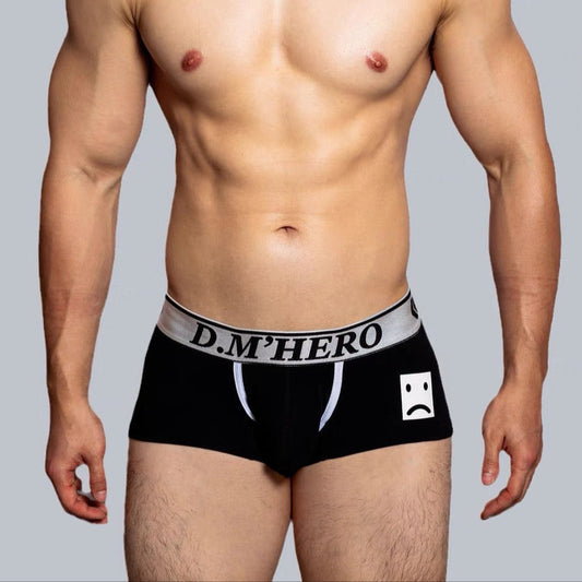 a sexy man in black Men’s D.M’Hero Pouch Show Boxer Brief - pridevoyageshop.com - gay men’s thongs, boxers, briefs and jockstraps