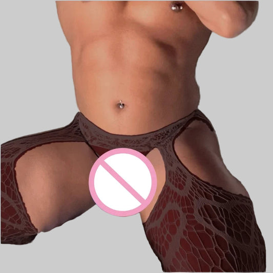 a sexy man in black Men’s Open Invite Bodystocking – pridevoyageshop.com – gay men’s sexy swim briefs, trunks, board shorts, and bikinis