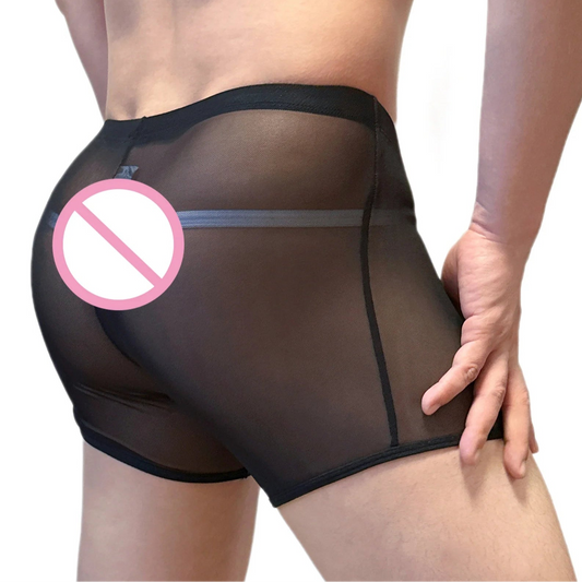 a sexy man in black Men’s See-Through Mesh Male Power Show Boxers - pridevoyageshop.com - gay men’s thongs, boxers, briefs and jockstraps