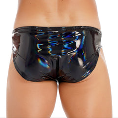 a sexy man in black Men’s Shimmer & Sin Wet Look Briefs - pridevoyageshop.com - gay men’s thongs, boxers, briefs and jockstraps