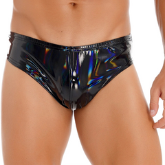 a sexy man in black Men’s Shimmer & Sin Wet Look Briefs - pridevoyageshop.com - gay men’s thongs, boxers, briefs and jockstraps