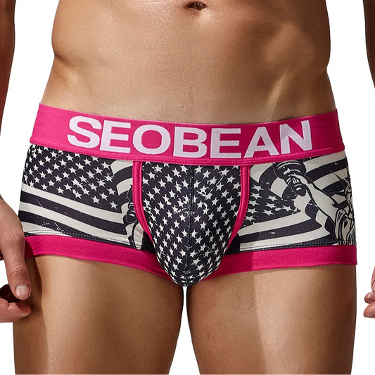 a sexy man in black SEOBEAN Stars and Stripes Boxer Briefs - pridevoyageshop.com - gay men’s thongs, boxers, briefs and jockstraps