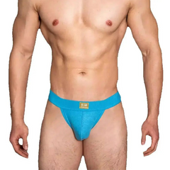 a sexy man in blue DM Men’s Ribbed Bulge-Lift Brief - pridevoyageshop.com - gay men’s thongs, boxers, briefs and jockstraps
