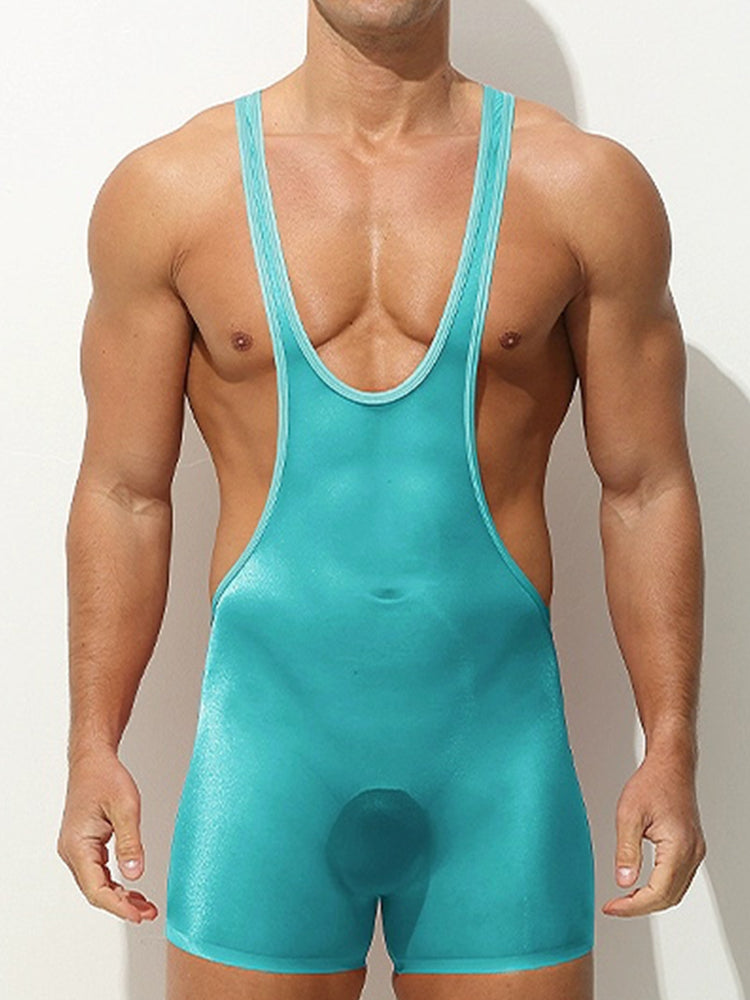 a sexy man in blue Fever Dream Deep-Scoop Sheer Singlet, tight mesh body suit, deep U-cut torso, erotic playful tease – pridevoyageshop.com – gay men’s harness, lingerie and fetish wear