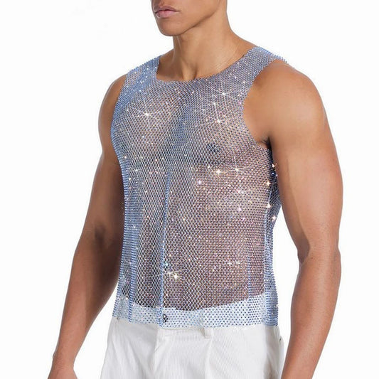 a sexy man in blue Like what you see? Check out our Mesh and Sheer Collection! - pridevoyageshop.com - gay men’s harness, lingerie and fetish wear