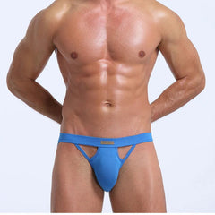 a sexy man in blue Men’s KarenSpace Cutout Jockstrap - pridevoyageshop.com - gay men’s thongs, boxers, briefs and jockstraps